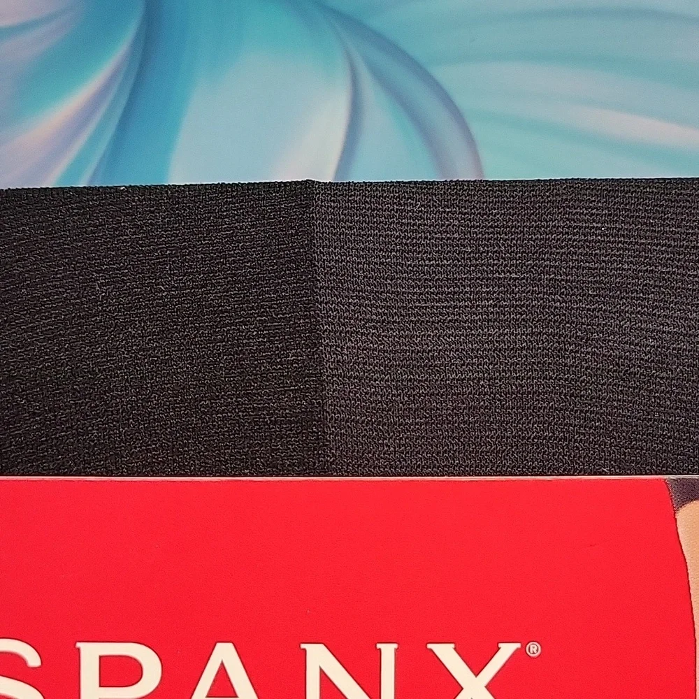 Spanx Black Tights Double Take Patterned Leg Sz B Very Black New In Package